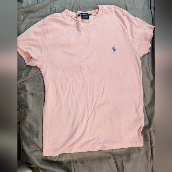 Polo Ralph Lauren Tops - Pink 100% Cotton Polo T-Shirt‎ with Blue Logo
